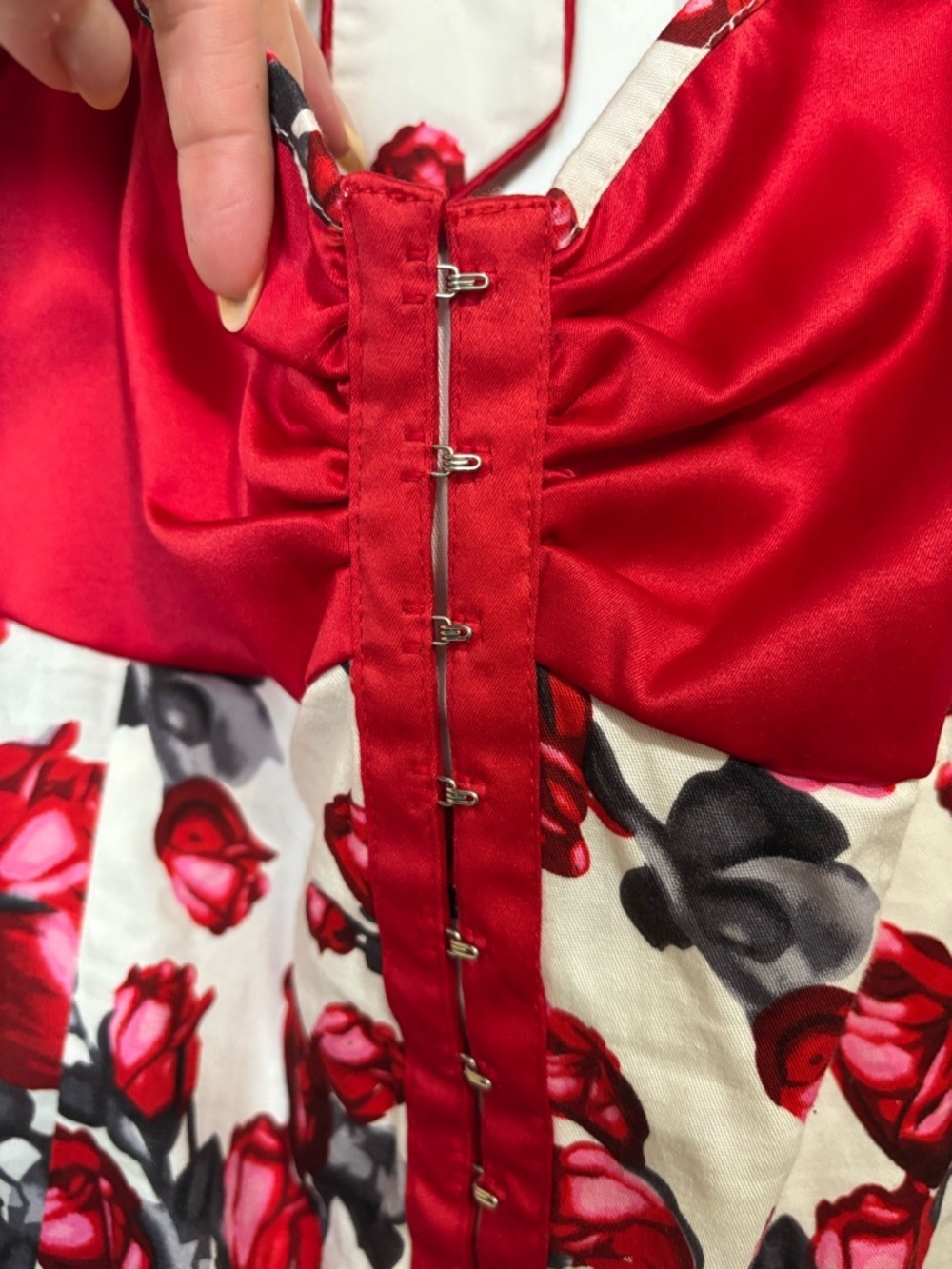 VOODOO VIXEN Retro Floral Corset Halter Top - Picture 3 of 5